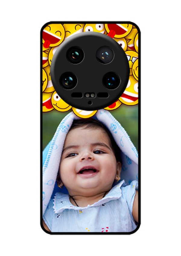 Xiaomi 14 Ultra Custom Glass Phone Case - With Smiley Emoji Design