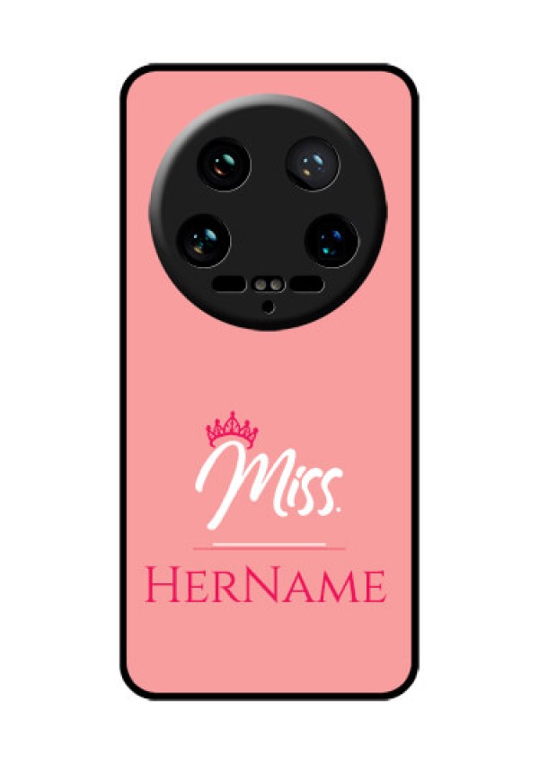 Xiaomi 14 Ultra Custom Glass Phone Case - Mrs With Name Design