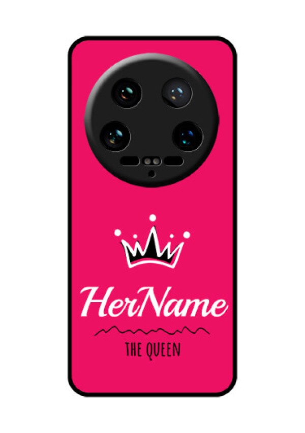 Xiaomi 14 Ultra Custom Glass Phone Case - Queen With Name Design