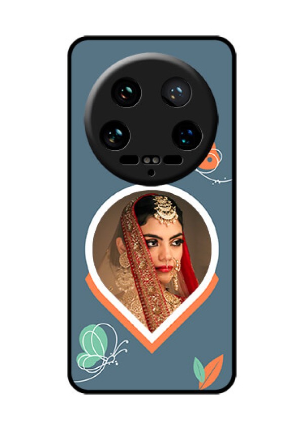 Xiaomi 14 Ultra Custom Glass Phone Case - Droplet Butterflies Design