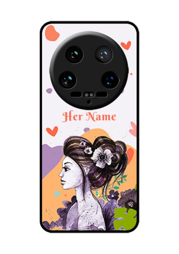 Xiaomi 14 Ultra Custom Glass Phone Case - Woman And Nature Design