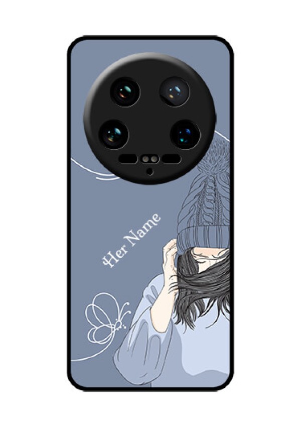 Xiaomi 14 Ultra Custom Glass Phone Case - Girl In Winter Outfit Design