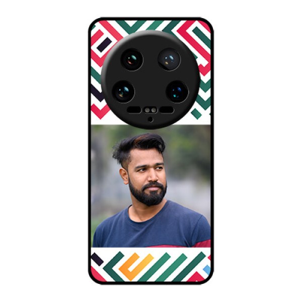 Xiaomi 14 Ultra Custom Glass Phone Case - Colorful Maze Pattern Design Xiaomi 14 Ultra Custom Glass Phone Case - Colorful Maze Pattern Design