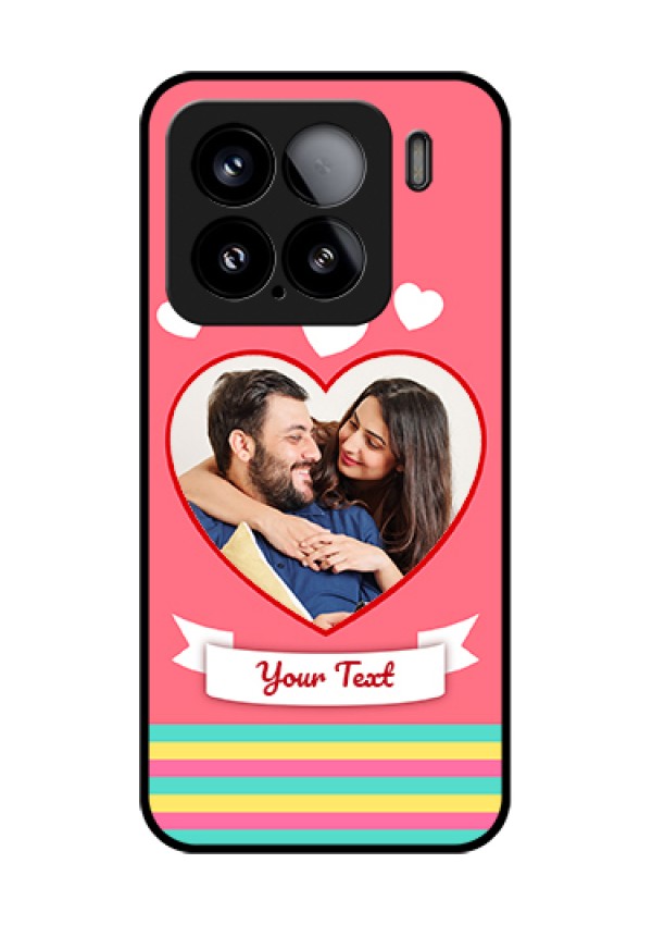 Xiaomi 15 5G Custom Glass Phone Case - Love Shapes Doodle Design