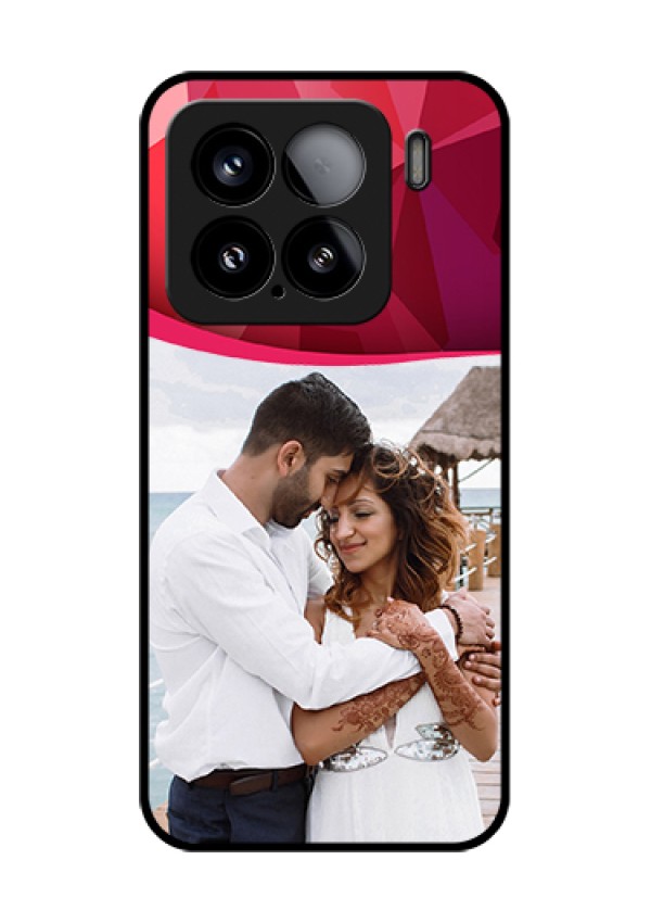 Xiaomi 15 5G Custom Glass Phone Case - Red Abstract Design