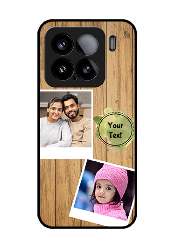 Xiaomi 15 5G Custom Glass Phone Case - Wooden Texture Design