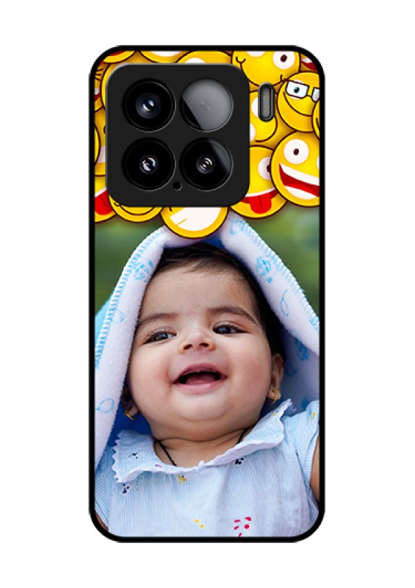 Xiaomi 15 5G Custom Glass Phone Case - With Smiley Emoji Design