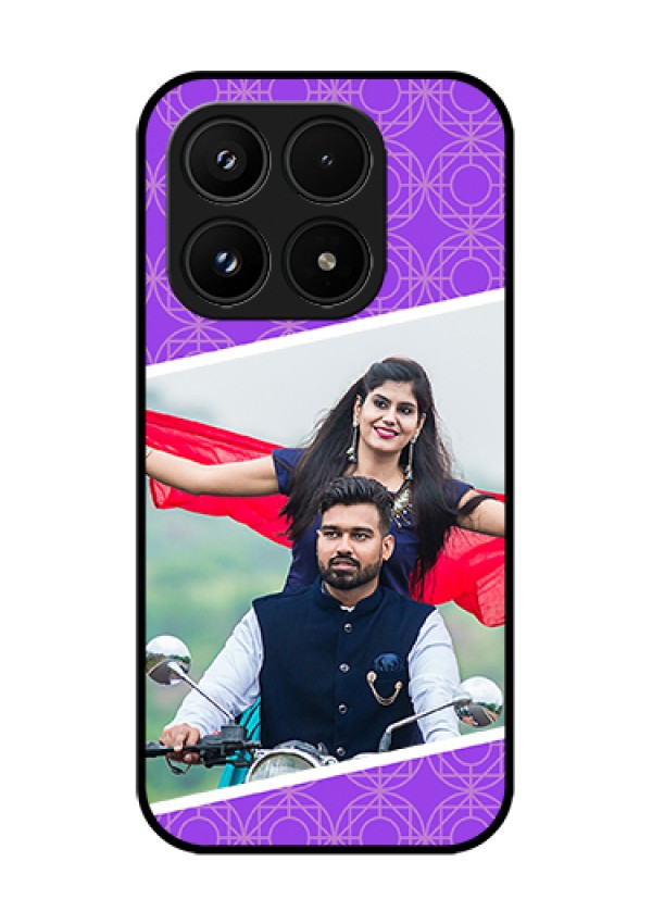 Xiaomi 17 5G Custom Glass Phone Case - Violet Color Pattern Design
