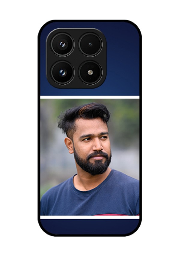 Xiaomi 17 5G Custom Glass Phone Case - Simple Royal Blue Design