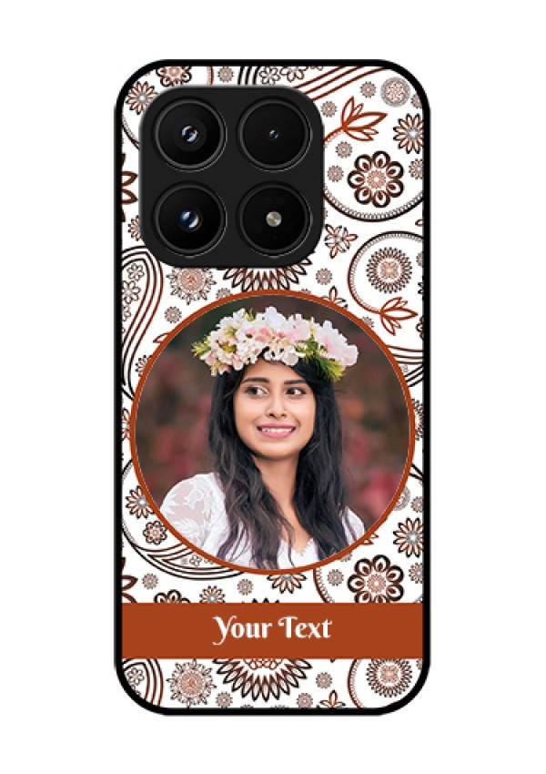 Xiaomi 17 5G Custom Glass Phone Case - Abstract Flower Design