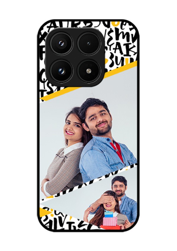 Xiaomi 17 5G Custom Glass Phone Case - Letters Pattern Design