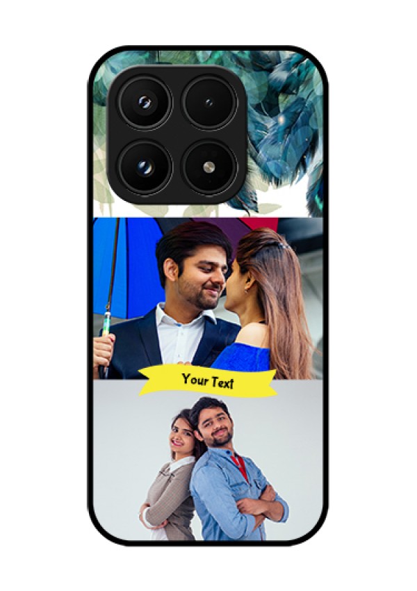 Xiaomi 17 5G Custom Glass Phone Case - Image With Boho Peacock Feather Design