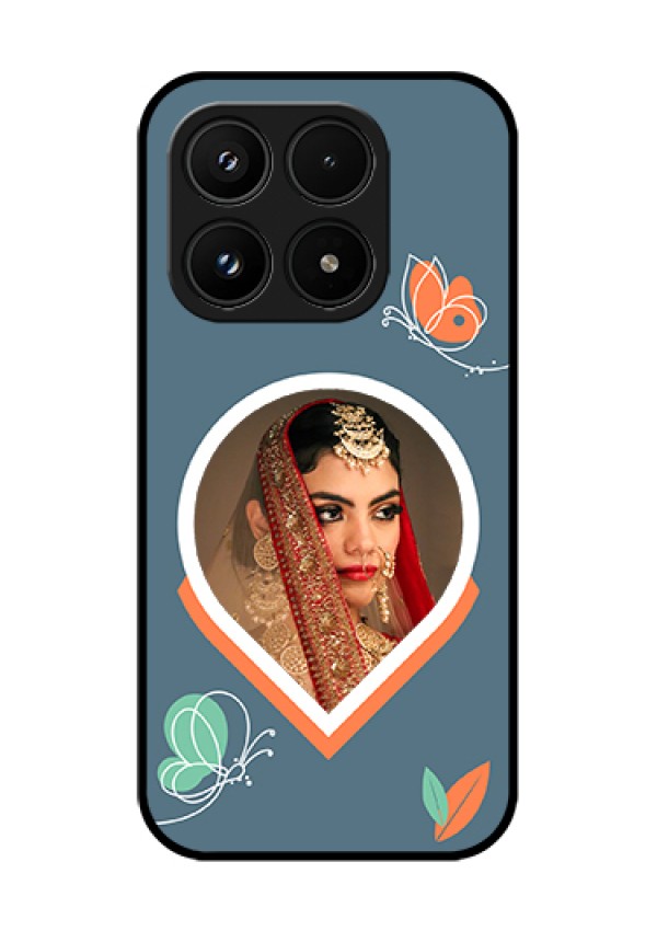 Xiaomi 17 5G Custom Glass Phone Case - Droplet Butterflies Design