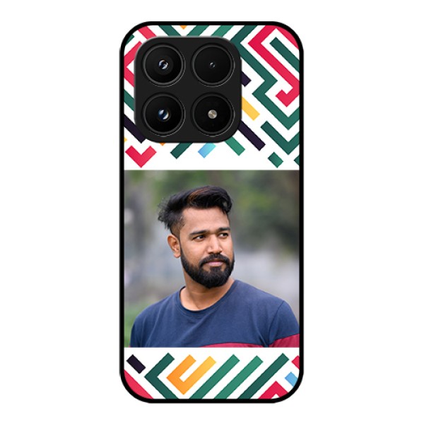 Xiaomi 17 5G Custom Glass Phone Case - Colorful Maze Pattern Design Xiaomi 17 5G Custom Glass Phone Case - Colorful Maze Pattern Design