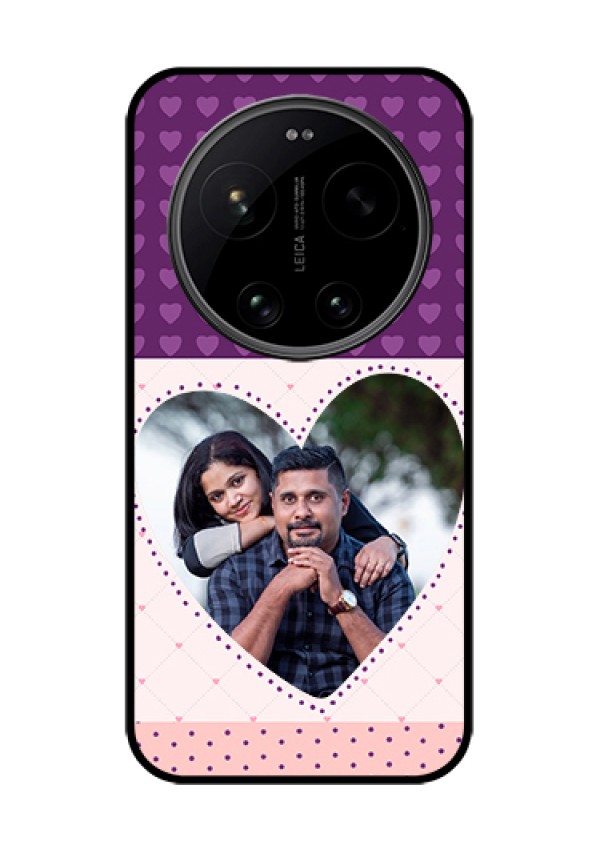 Xiaomi 17 Ultra 5G Custom Glass Phone Case - Violet Love Dots Design