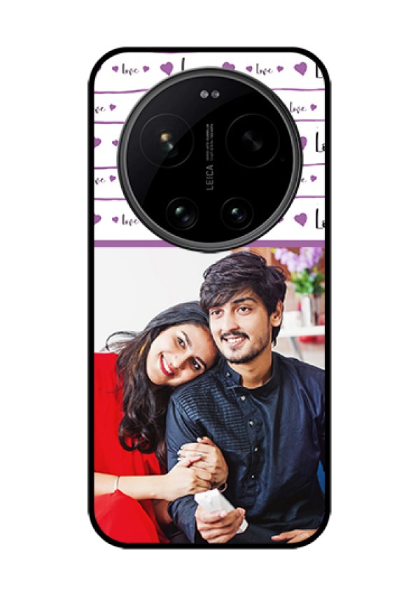 Xiaomi 17 Ultra 5G Custom Glass Phone Case - Couples Heart Design