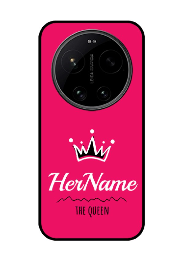 Xiaomi 17 Ultra 5G Custom Glass Phone Case - Queen With Name Design