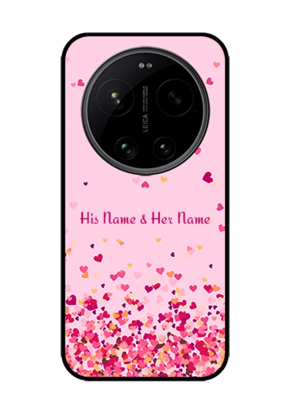 Xiaomi 17 Ultra 5G Custom Glass Phone Case - Floating Hearts Design