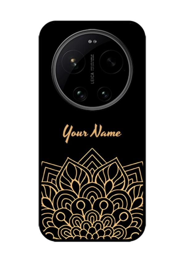 Xiaomi 17 Ultra 5G Custom Glass Phone Case - Golden Mandala Design