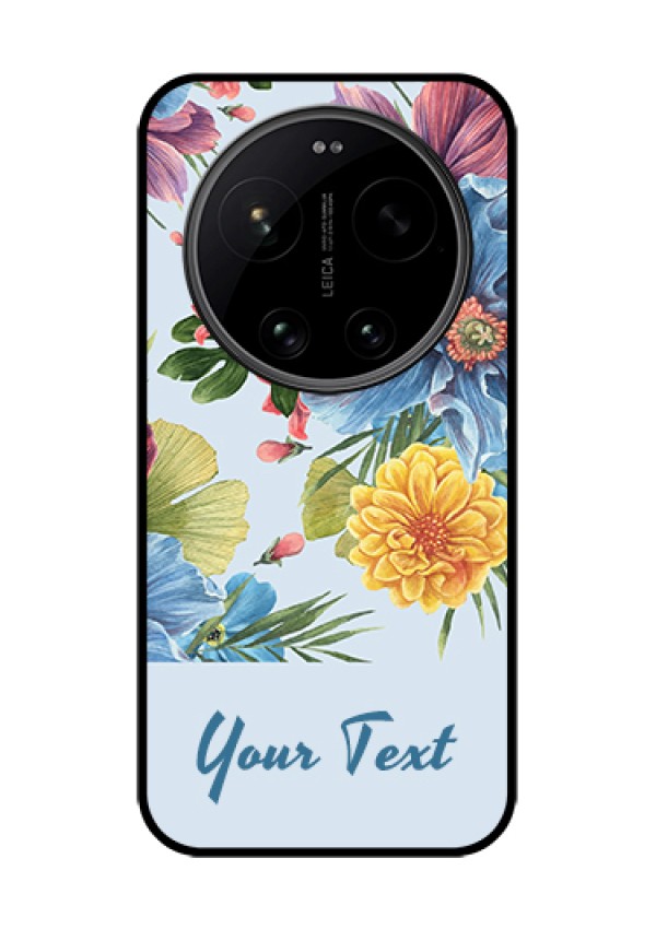 Xiaomi 17 Ultra 5G Custom Glass Phone Case - Stunning Watercolored Flowers Painting Design