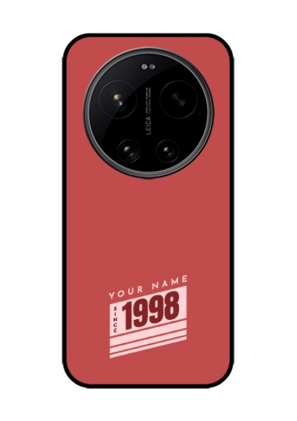 Xiaomi 17 Ultra 5G Custom Glass Phone Case - Red Custom Year Of Birth Design