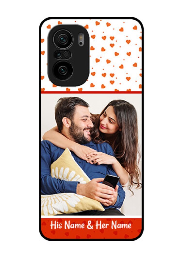 Mi 11x Pro 5G Custom Glass Phone Case - Orange Love Symbol Design