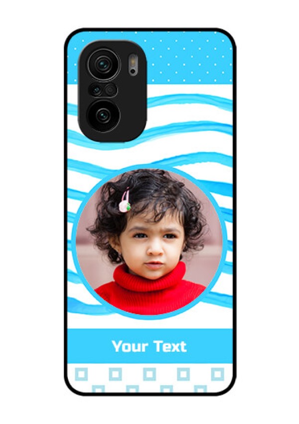Mi 11x Pro 5G Custom Glass Phone Case - Simple Blue Case Design
