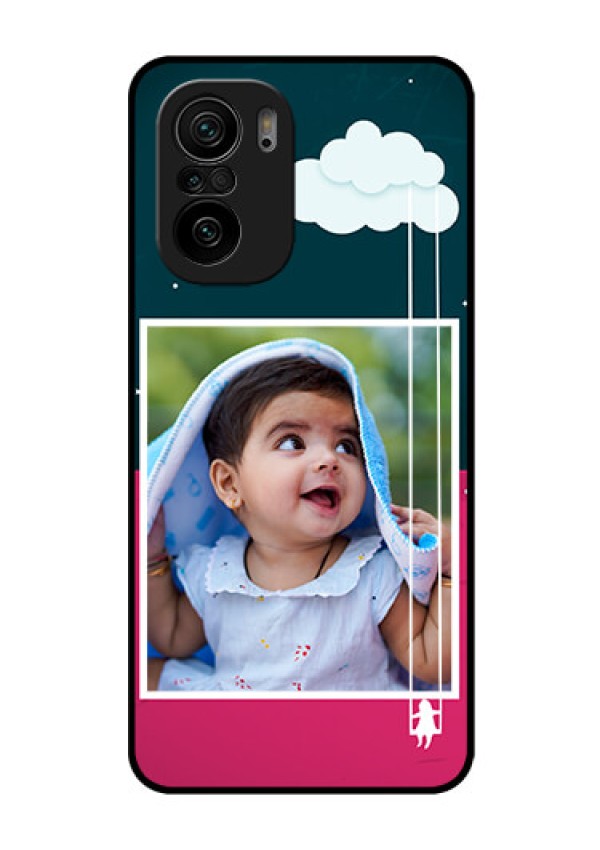Mi 11x Pro 5G Custom Glass Phone Case - Cute Girl with Cloud Design