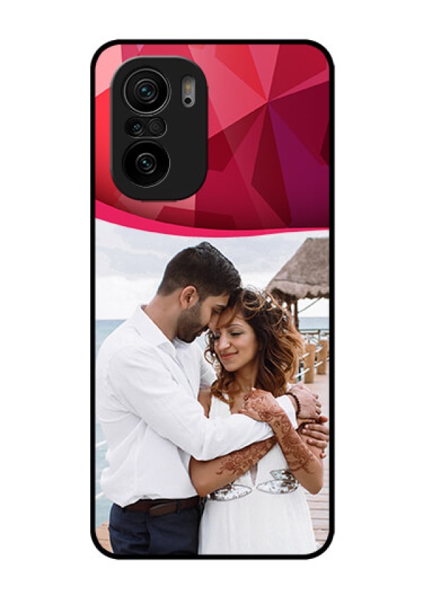 Mi 11x Pro 5G Custom Glass Mobile Case - Red Abstract Design