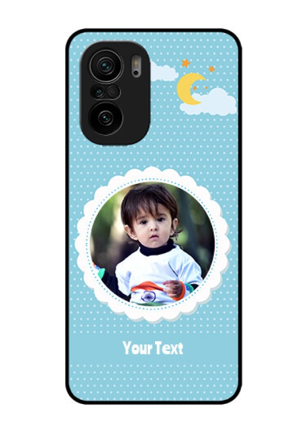 Mi 11x Pro 5G Personalised Glass Phone Case - Violet Pattern Design