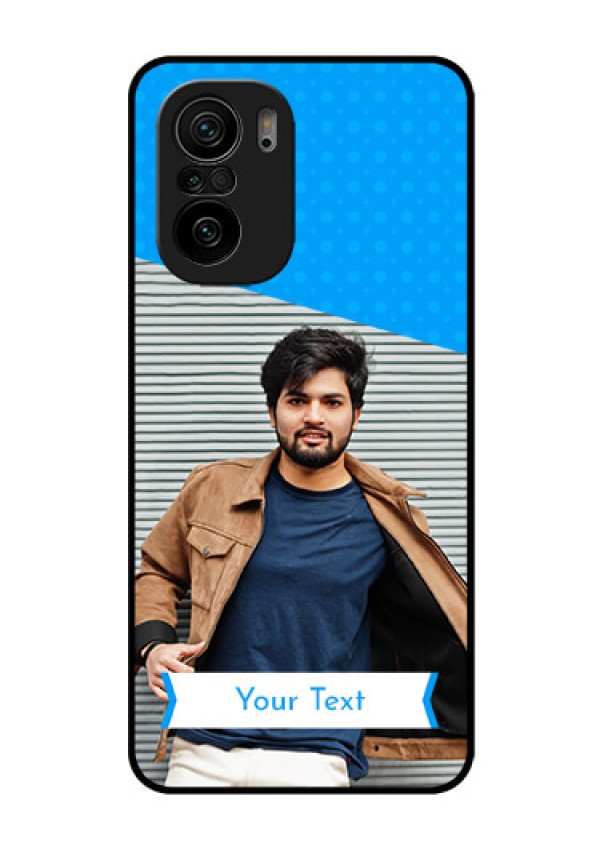 Mi 11x Pro 5G Photo Printing on Glass Case - Simple Blue Color Design