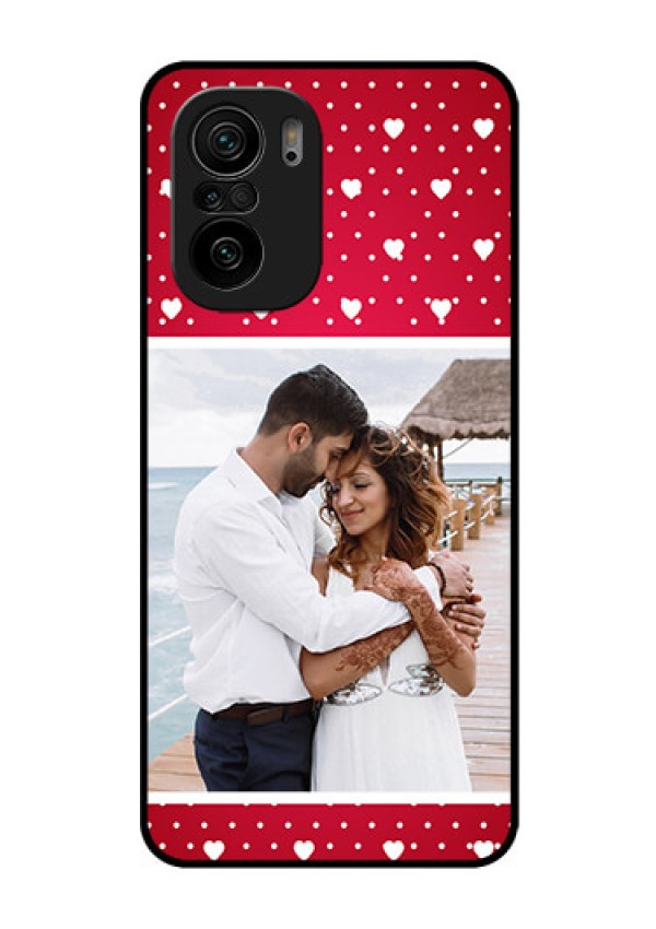 Mi 11x Pro 5G Photo Printing on Glass Case - Hearts Mobile Case Design
