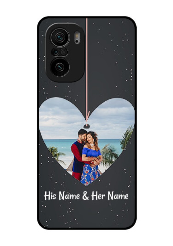 Mi 11x Pro 5G Custom Glass Phone Case - Hanging Heart Design