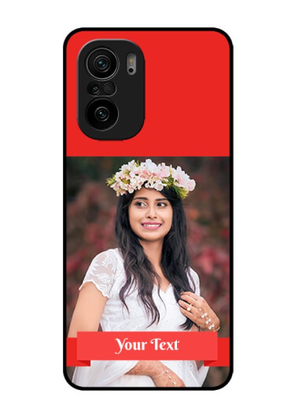Mi 11x Pro 5G Custom Glass Phone Case - Simple Red Color Design