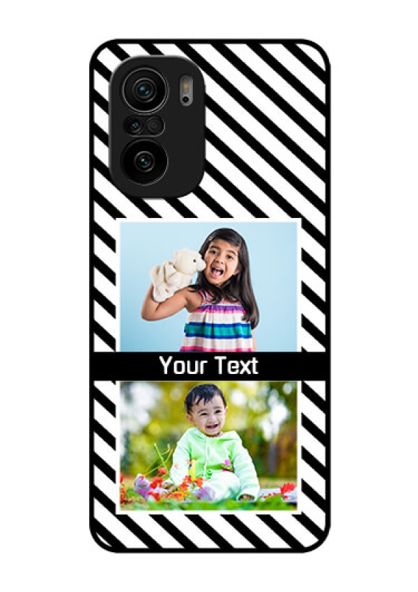 Mi 11x Pro 5G Photo Printing on Glass Case - Black And White Stripes Design
