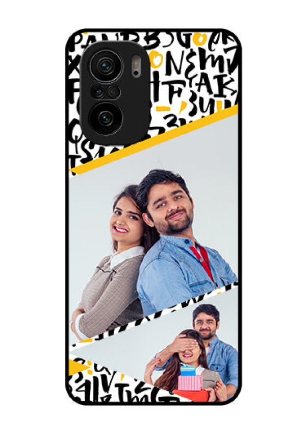 Mi 11x Pro 5G Custom Glass Mobile Case - Letters Pattern Design