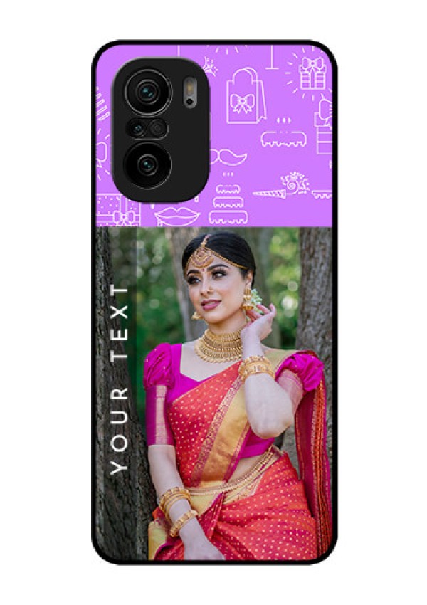 Mi 11x Pro 5G Custom Glass Mobile Case - Birthday Icons Design