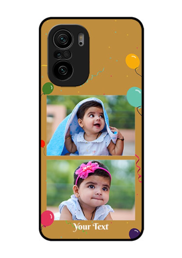 Mi 11x Pro 5G Personalized Glass Phone Case - Image Holder with Birthday Celebrations Design