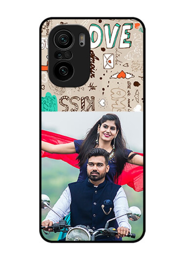 Mi 11x Pro 5G Custom Glass Phone Case - Love Doodle Pattern 