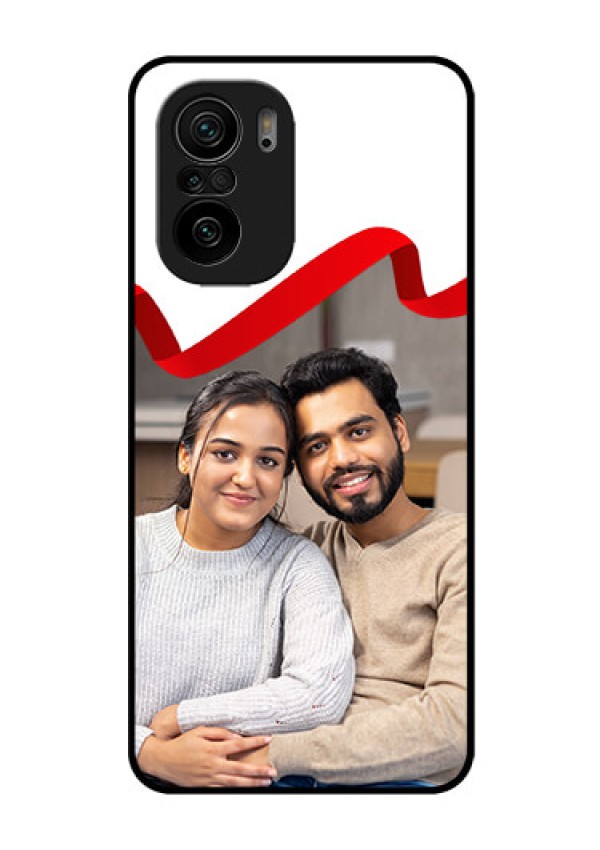 Mi 11x Pro 5G Photo Printing on Glass Case - Red Ribbon Frame Design