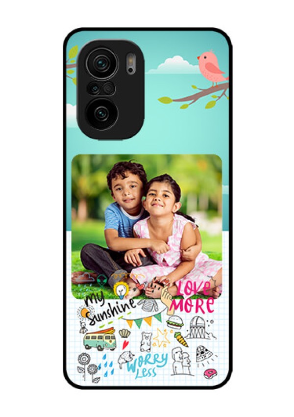 Mi 11x Pro 5G Photo Printing on Glass Case - Doodle love Design