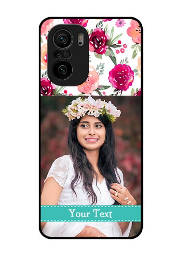Mi 11x Pro 5G Custom Glass Phone Case - Watercolor Floral Design