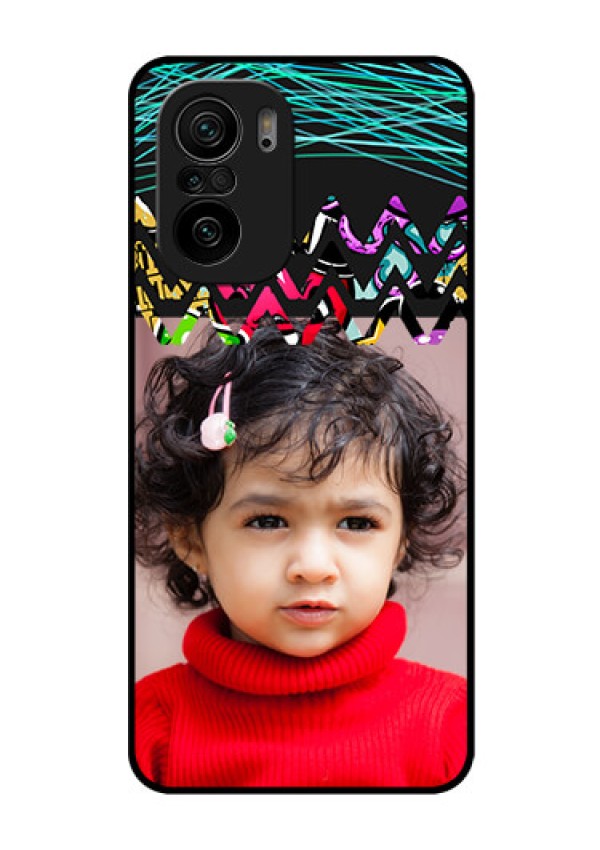 Mi 11x Pro 5G Personalized Glass Phone Case - Neon Abstract Design