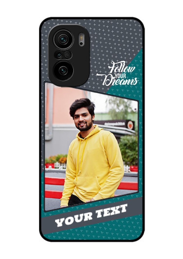 Mi 11x Pro 5G Personalized Glass Phone Case - Background Pattern Design with Quote