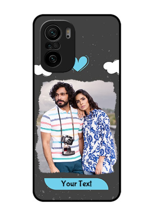 Mi 11x Pro 5G Custom Glass Phone Case - Splashes with love doodles Design