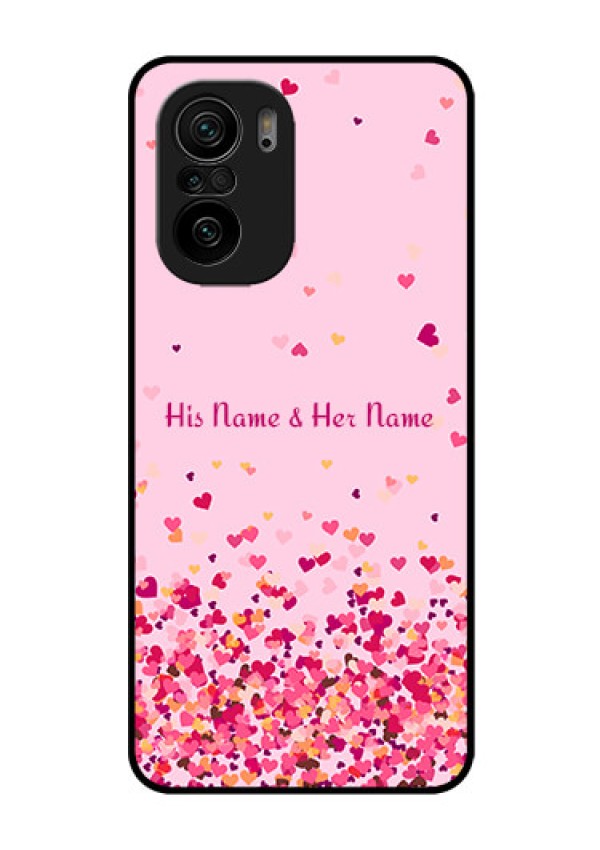 Xiaomi Mi 11X Pro 5G Photo Printing on Glass Case - Floating Hearts Design