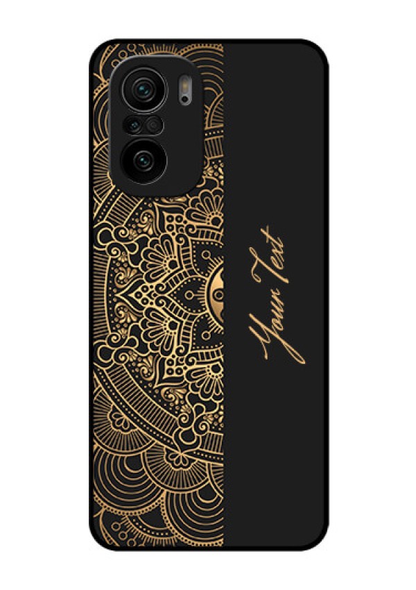 Xiaomi Mi 11X Pro 5G Photo Printing on Glass Case - Mandala art with custom text Design