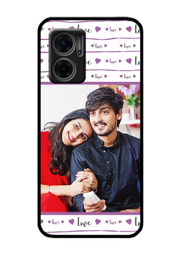 Xiaomi Redmi 11 Prime 5G Custom Glass Mobile Case - Couples Heart Design