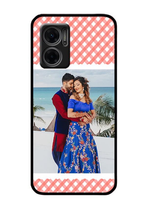 Xiaomi Redmi 11 Prime 5G Personalized Glass Phone Case - Pink Pattern Design