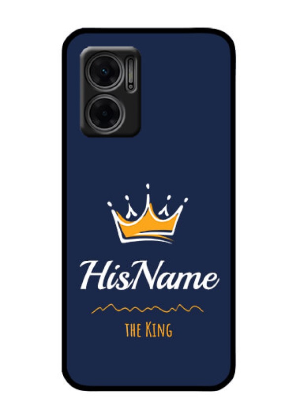 Xiaomi Redmi 11 Prime 5G Glass Phone Case King with Name